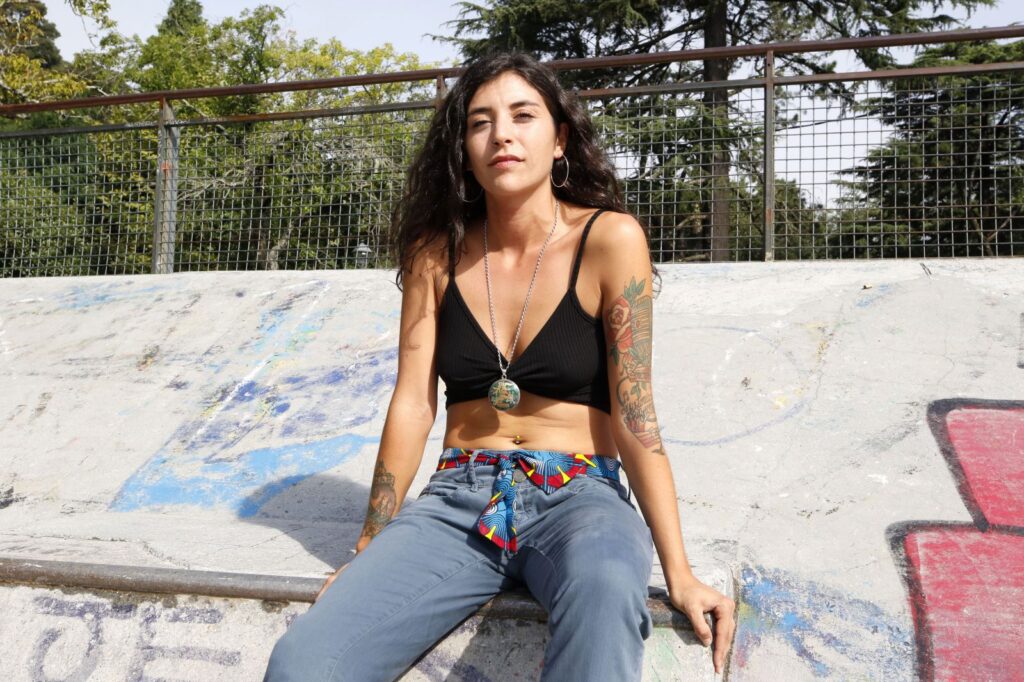 Paula Herrero aka High Paw en el skatepark de O Castro Alba Villar